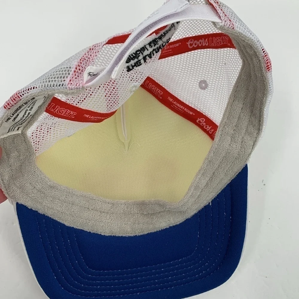 Laundry Room Coors Light 1980 style trucker hat white beer baseball cap red